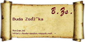 Buda Zsóka névjegykártya